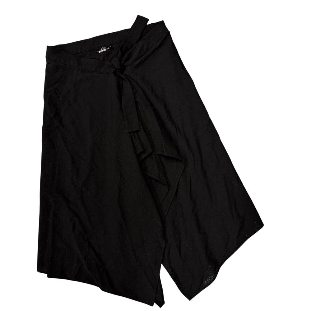 Jon Black Skirt 100% Wool XL Lagenlook